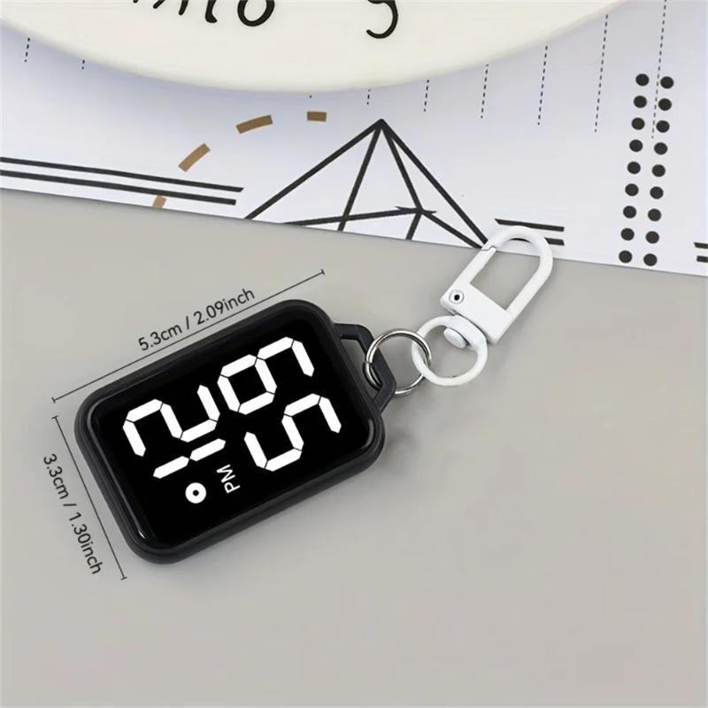 Student-Exclusive Exam Mute Electronic Clock, HD Large-Digit Display Mini Pendant, Portable Backpack Keychain Watch for School