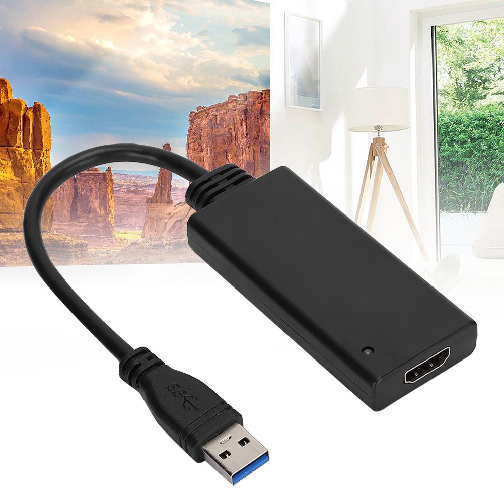 USB 3.0 to HDMI 1080P HD Video o Converter Adapter for Windows 7810Mac OSBlack USB3.0