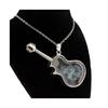 Stones and Minerals. Raw Aquamarine Necklace. Guitar Model.
