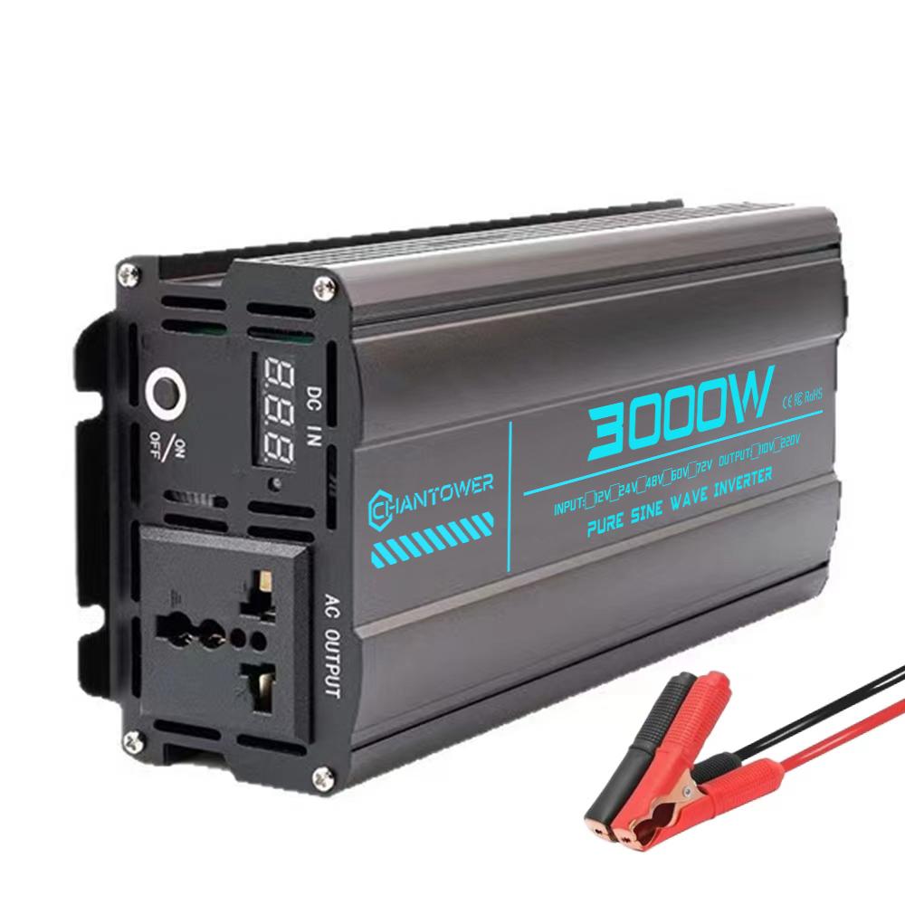 Pure Sine Wave Inverter DC 12v/24v/48v/60v/72v To AC 110v/220v 6000W 5000W 4000W 3000W 1600W Converter Car Solar Power Inverter