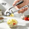 Non Stick Garlic Crusher Stainless Steel Press, Ergonomic Lever Heavy Duty Alloy Crusher, Effortless Mincing Manual for Kitchen Food Preparation Tool