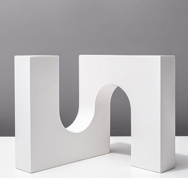 

Простые современные абстрактные геометрические орнаменты из нержавеющей стали, дизайнерские витрины, художественные украшения, креативные аксессуары для дома