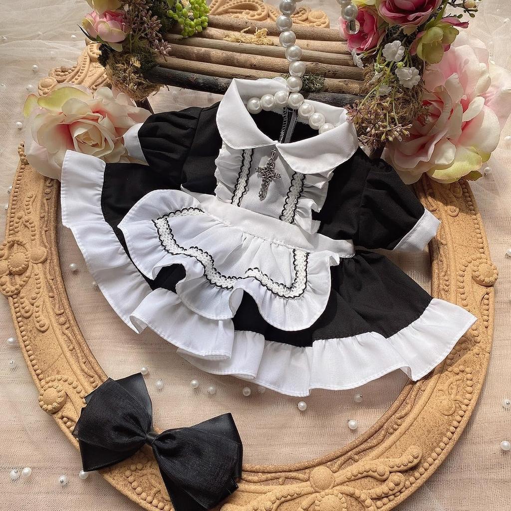 [Senglinnana] Duffy's new friends Leena Belle & StellaLou (S size) - Cute dress-maid style outfit costume (doll not included) [Used]