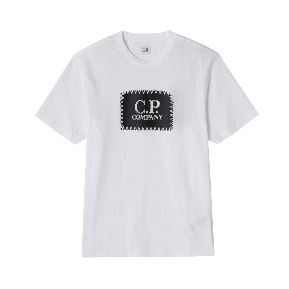 

Cp Company 18cmtS029a 005100w 103 Logo Label Men S Short Sleeve Tee 18CMTS029A 005100W 103 (XXL)