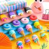 4 Stück pro Set Niedlicher Donut Dessert Radiergummi Simulations-Dessertform Dreidimensional Abnehmbar Schüler Lernschreibwaren