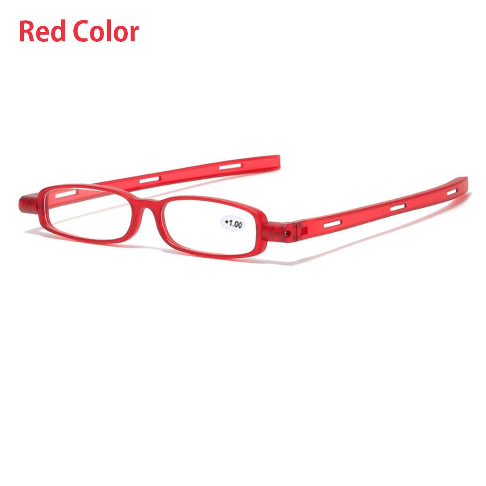 Новые Классические Складные Очки для Чтения для Мужчин Женщин 360° Поворотные Пресбиопические Линзы Очки Комфорт Легкие Очки для Чтения +100 красный