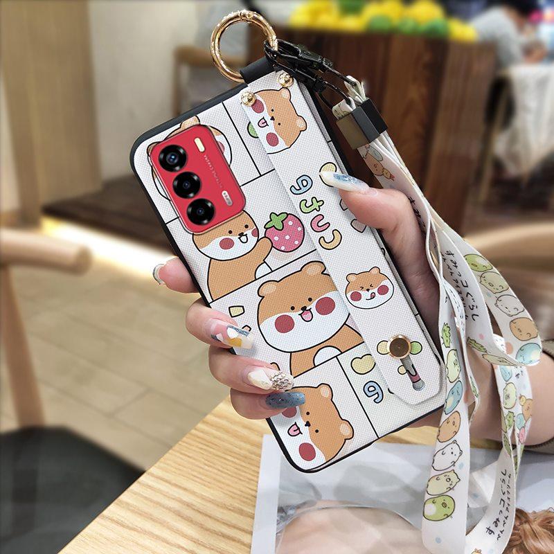 Durable Ring Phone Case For ZTE Blade V40 Vita/A72 Anti-dust Fashion Design Anti-knock Phone Holder Waterproof Wristband
