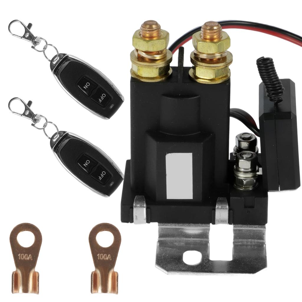 12V DC 500A Remote Battery Disconnect Switch with Remote Control DC 500A Battery Cut Off Switch Anti Theft For Car Truck RV