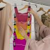 Skirt Hanges Space Saving, Pants Hangers with Clips 6 Tier,Closet Organizers and Storager,Clothes Hanger Space Saver