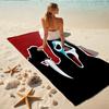 1Pc Scream Horror Icon Beach Towel, Quick Dry, Multi-Use for Beach Pool Gym Yoga Home Travel, Christmas, Halloween, Xmas Gift M929356