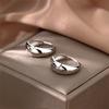 925 Silver Korean Geometric Hoop Earrings Simple Temperament Exquisite Semale Sexy Jewelry Gift