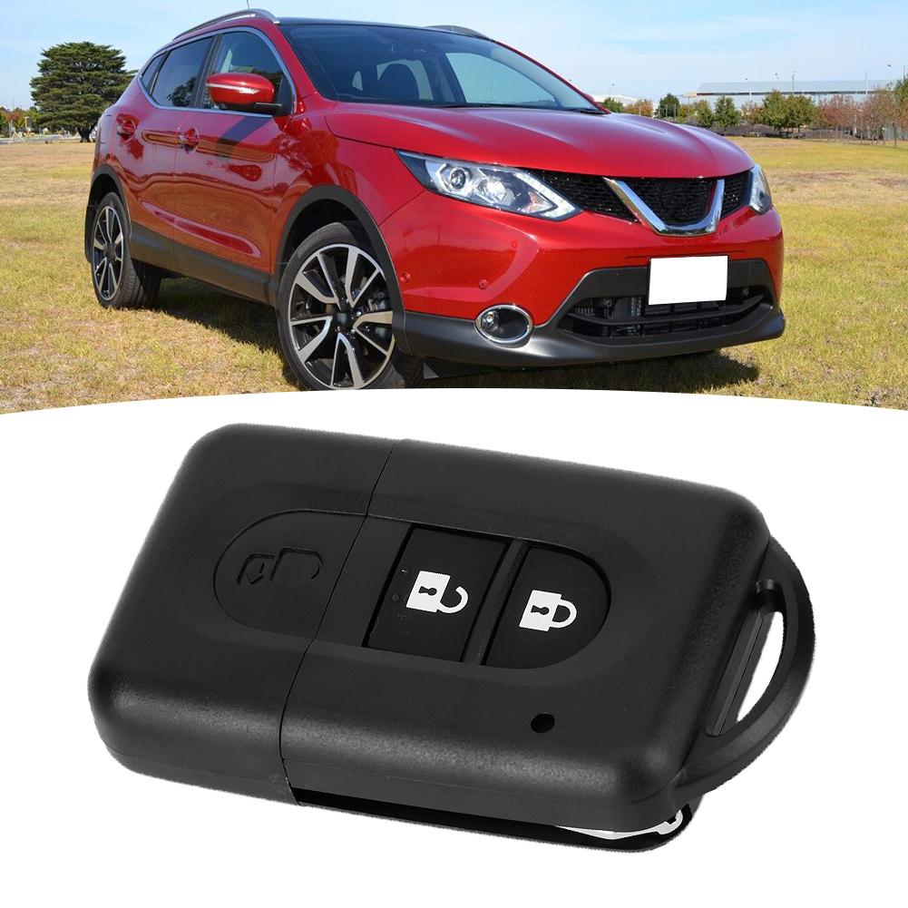 2 Tlačítka Dálkové Klíčové Pouzdro Kryt Náhrada Vhodné pro Nissan Qashqai X Trail