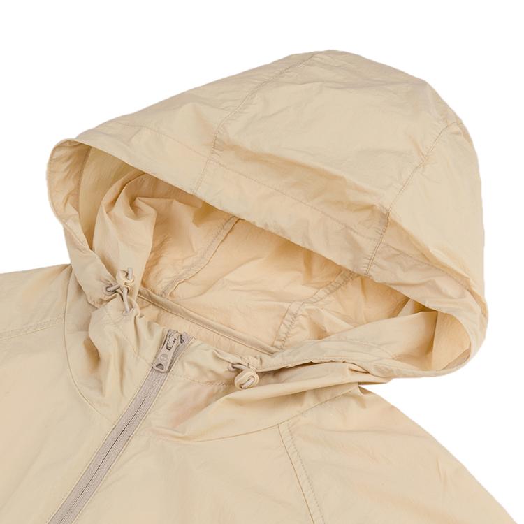 Timberland Solid Color Hooded Zipper Loose Breathable Waterproof Sun Protection Jacket Men Jackets Earth-Tone A5NHC-Y94