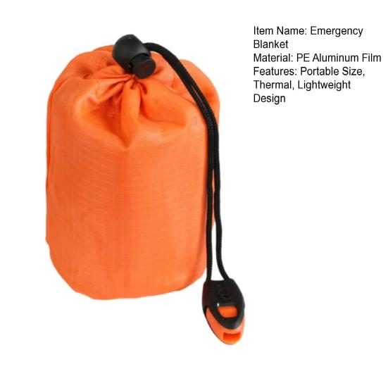 Emergency Sleeping Bag Waterproof Portable Thermal Blanket Lightweight Outdoor Camping Backpacking Hiking Adults Bivvy Sack with