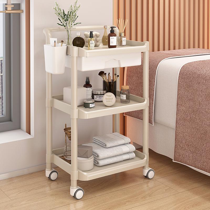 Wózek do salonu piękności: Dwupoziomowy wózek narzędziowy do przedłużania rzęs i artykułów do tatuażu