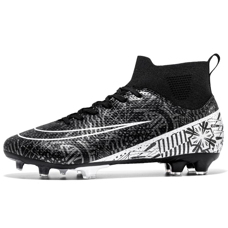 Hohe Fußballschuhe Tf Stollen Fg Herren- und Damenschuhe Kinder Jugend Schüler Leder Fußtraining Bequem und atmungsaktiv