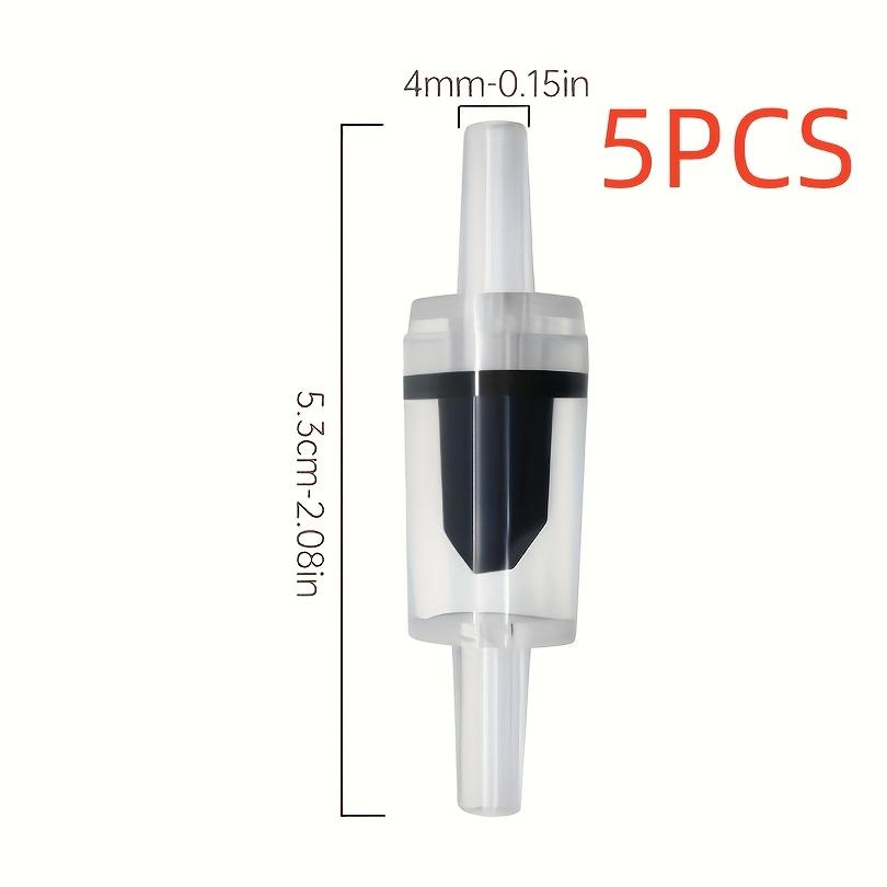 5pcs Clear Plastic Check Valves for Aquarium Air Pumps - One-Way Flow Prevention, Non-Electric PP Material
