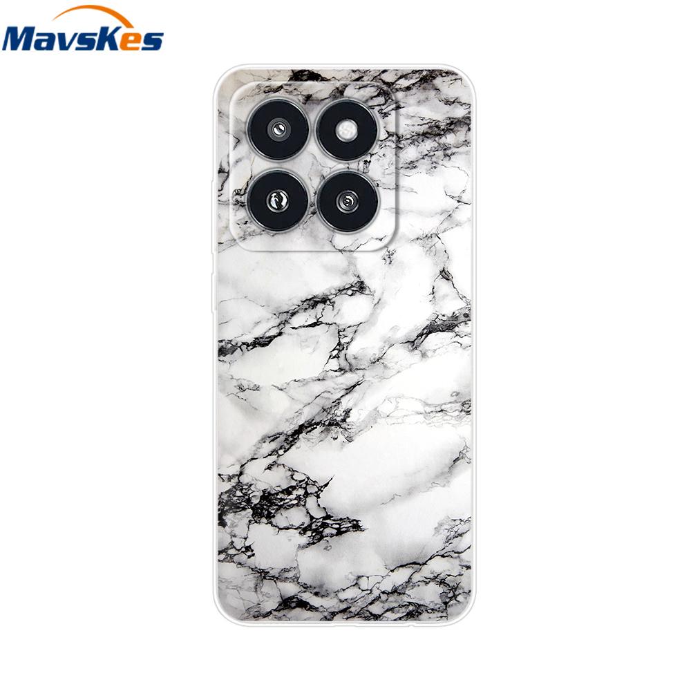 Phone Case For Xiaomi 14 Pro Case Soft Clear Painted Silicone Bumper Capa For Xiaomi 14 13T Mi 13T Pro Protect Transparent Cover