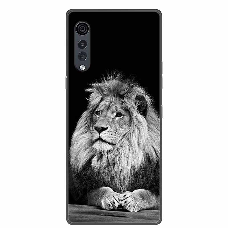 For LG Velvet Luxury Phone Case Black Soft Silicone TPU Back Cover for LGVelvet 5G Funda LMG910EMW Protector Capa Cartoon Coque
