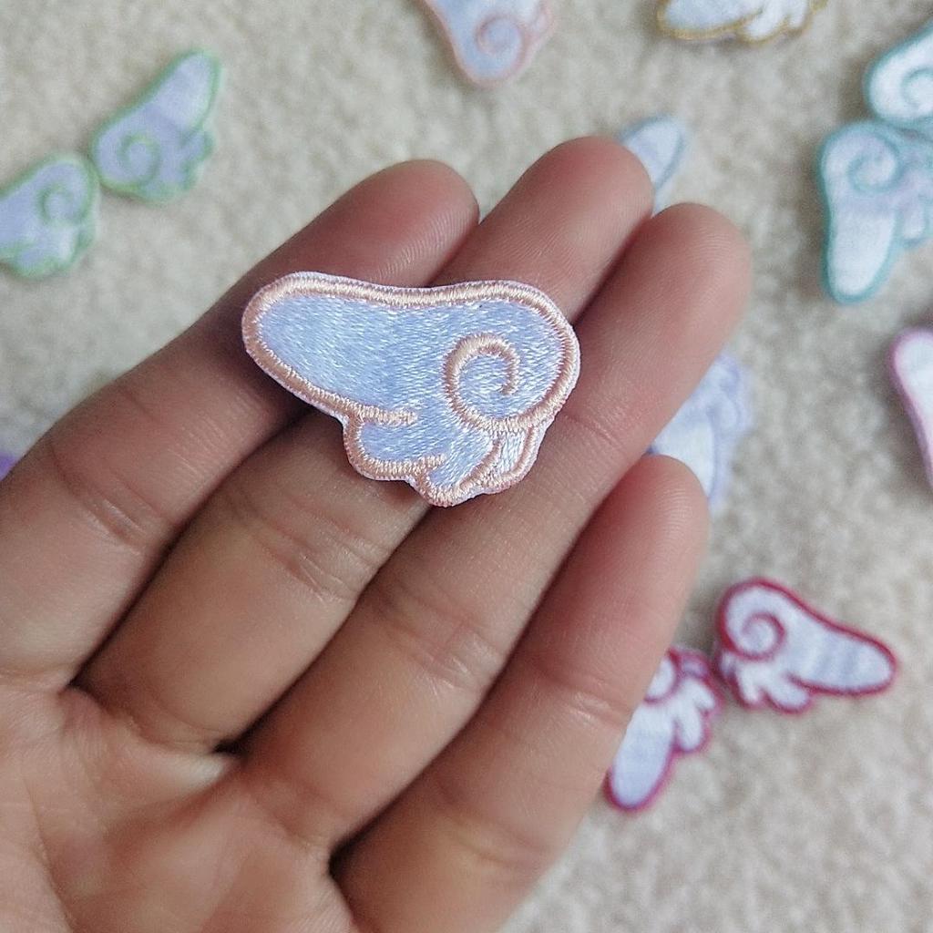 DIY Self-Adhesive Embroidered Wing Patch for Clothing and Bags