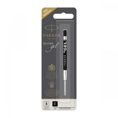 Recambio de bolígrafo de gel Parker F, color negro, con tapa para colgar