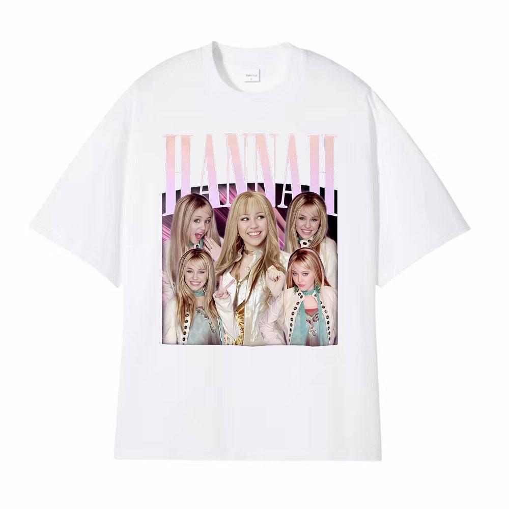 Retro Hannah Montana Aesthetic Graphic T Shirts Men Women Harajuku Hip Hop Streetwear Tshirt Cotton Casual Short Sleeve T Shirt