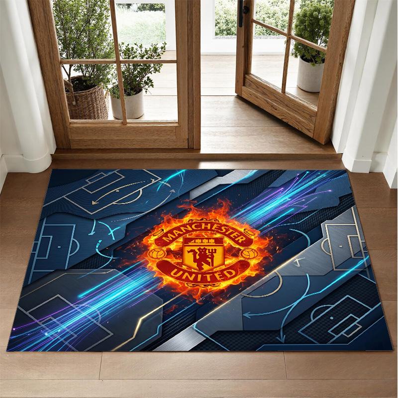 Manchester United Design Kristall Samt Teppich Weiche Dekorative Matte für Schlafzimmer Eingang
