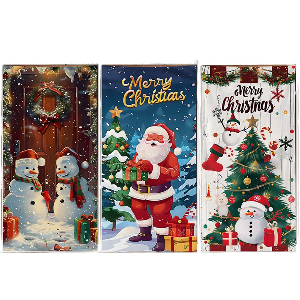 Christmas Door Banner Merry Christmas Decor for Home 2025 Xmas Hanging Wall Door Decor Navidad Noel Happy New Year Gift 2026