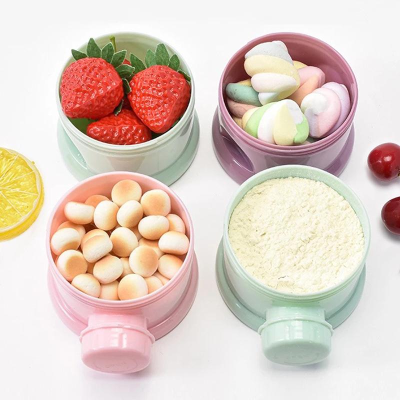 3/4 Layer Portable Milk Powder Bottle Sealed Storage Snack Packaging Tank Suitable for Travel Outdoor Activities Removable TMZ