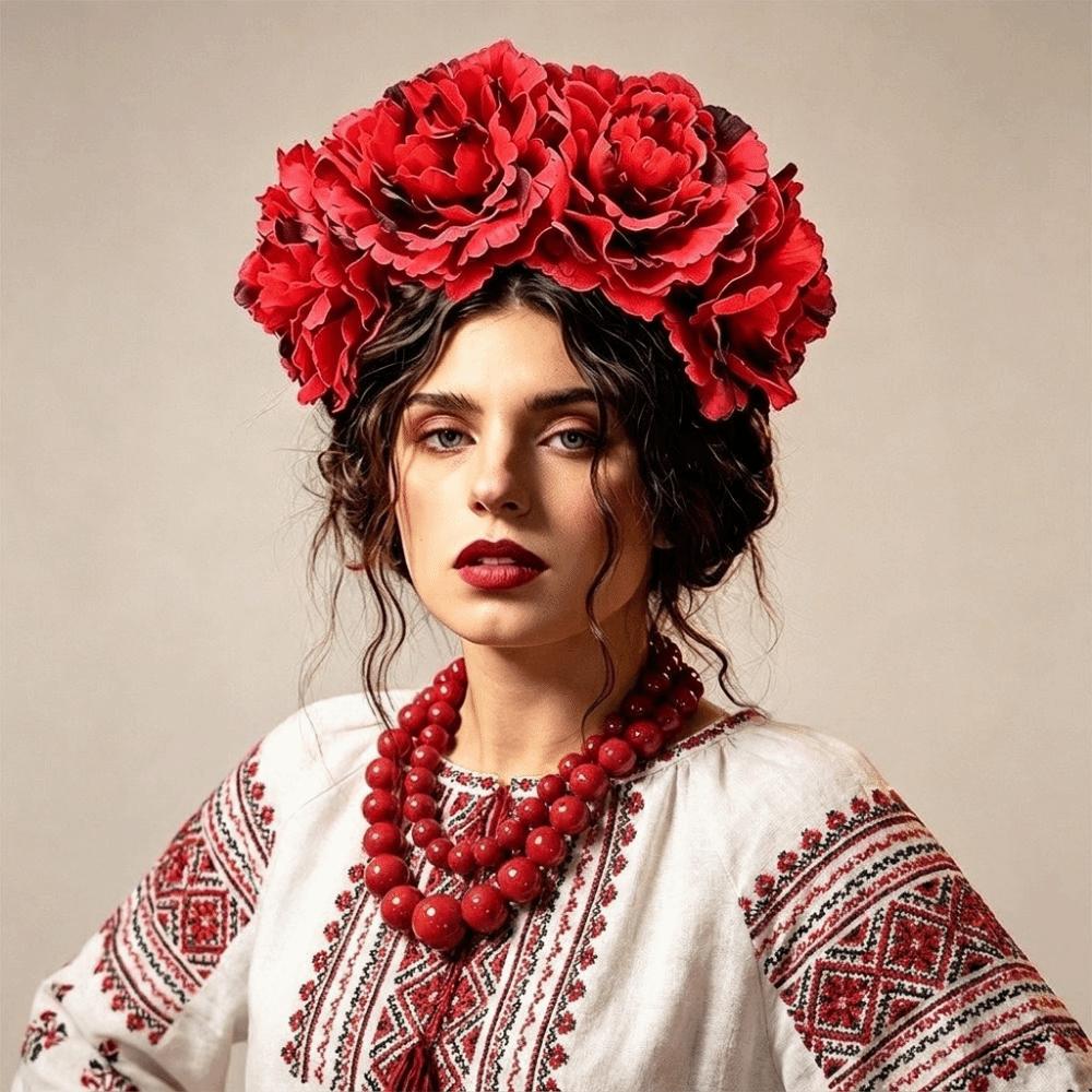 Rose Headpiece Artificial Flower Crown Gorgeous Design Bohemian Hair Accessories Wedding
