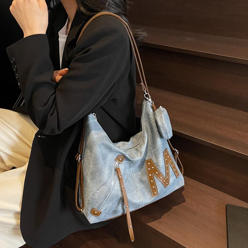 New women's bag niche fashion versatile backpack commuter shoulder messenger bag one pack three-purpose back