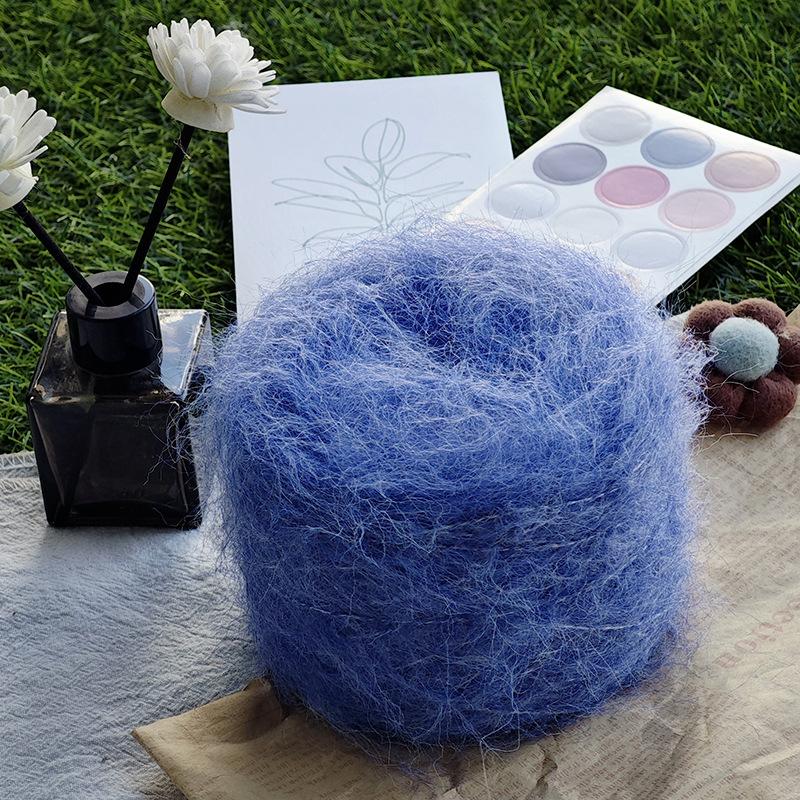 50g/roll Blended Synthetic Long Fur Mink Velvet Yarn Fine Mohair Handmade DIY Knitted Sweater Scarf Hat Long Fur Crochet Yarn