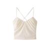 European and American Style, New Women's Clothing, Foreign Style, Fashionable, Versatile, Fashionable, Pleated Suspender Top