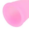 10 Stück Weiches Silikon Menstruationstasse Set Tragbar Flexibel Wiederverwendbar Halbmondförmiger Stiel Periode Tasse für Frauen Rosa