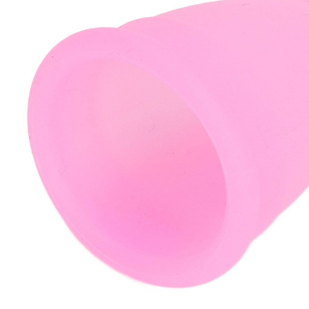 10 Stück Weiches Silikon Menstruationstasse Set Tragbar Flexibel Wiederverwendbar Halbmondförmiger Stiel Periode Tasse für Frauen Rosa
