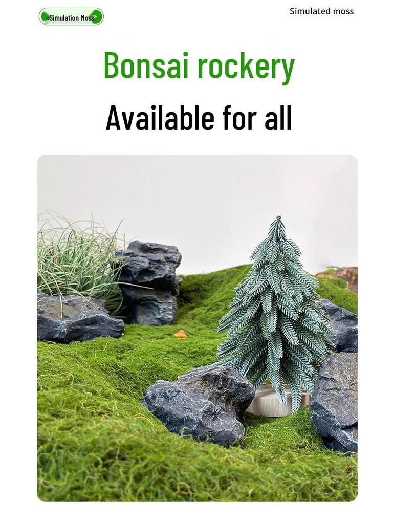 Moosgrüner Kunstrasen für Landschafts- und Bonsai-Dekoration