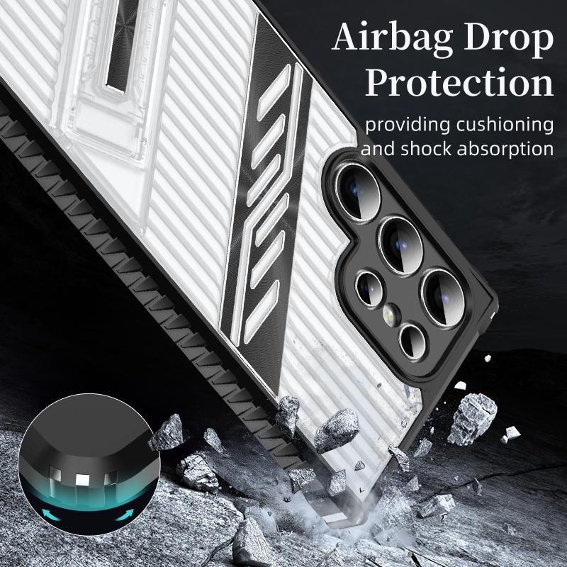 Armor Shockproof Phone Case For Samsung S25 Edge S24 S23 Plus S22 Ultra S21 S20 FE A56 A36 A26 A16 A06 A55 A35 With Holder Cover