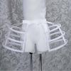 Women Crinoline Petticoat Short 3 Hoop Cage Medieval Ball Gown Half Slips Girls Underskirt for Wedding Bridal Dress