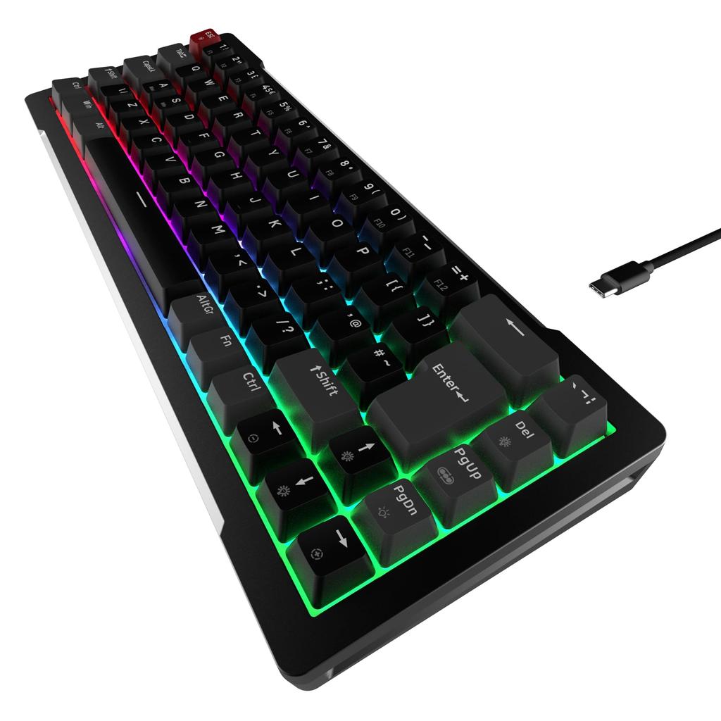 RAIJINTEK BLACK TKL Gaming Keyboard English Layout Wired Magnetic Switches 69 Keys Connection CNC Aluminum Frame Hot Swappable Lighting Compatible