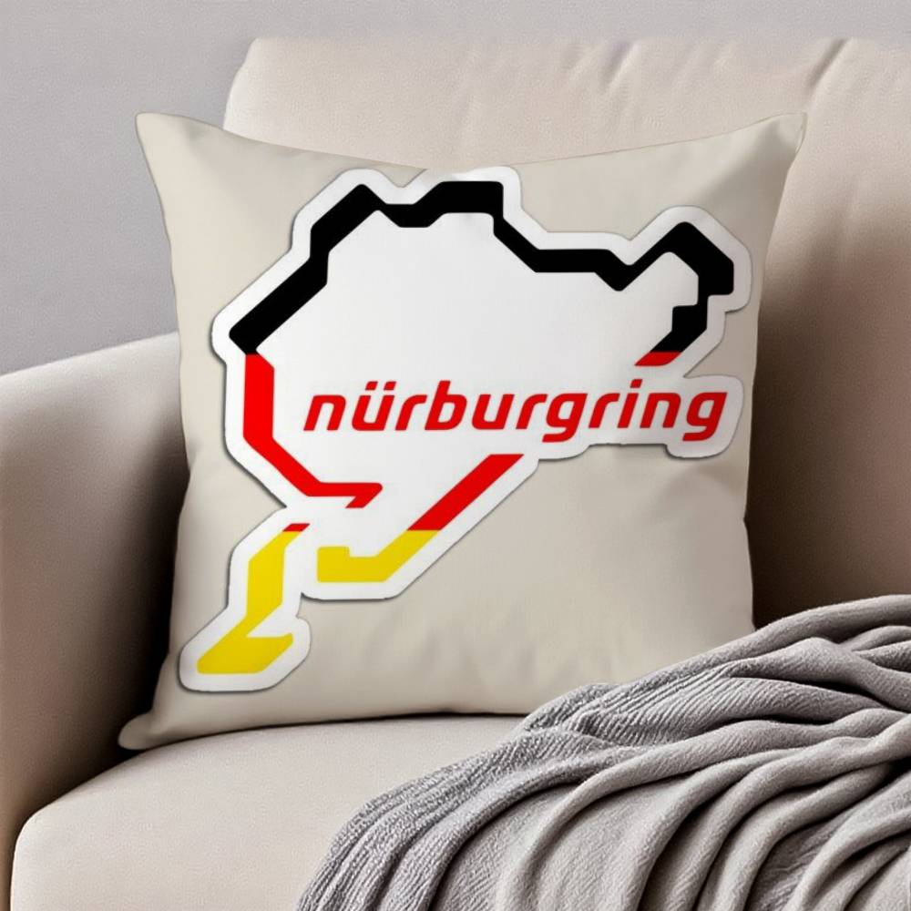 Nurburgring Sport Car Pillow Case Anti-dustmite Invisible zipper Sofa Bed