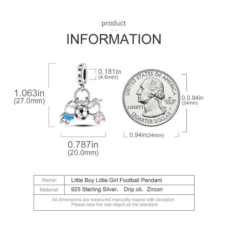Charms Coppercute Boy And Girl Football Beadss Fit Charms Plataoriginal Bracelet Beads Women Jewellery Making Diy