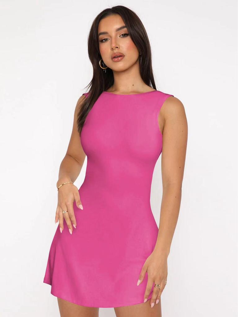 European & American Cross-border Backless Bodycon Dress