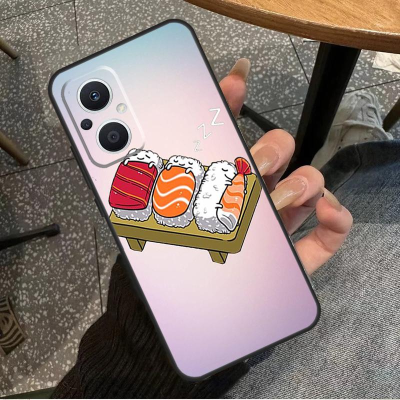 Kawaii Sushi Crowd For OPPO Reno 10 11 12 13 14 Pro 7 8 Lite 8T 11F 12F 13F 14F OPPO Find X8 X9 X5 X6 Pro Case