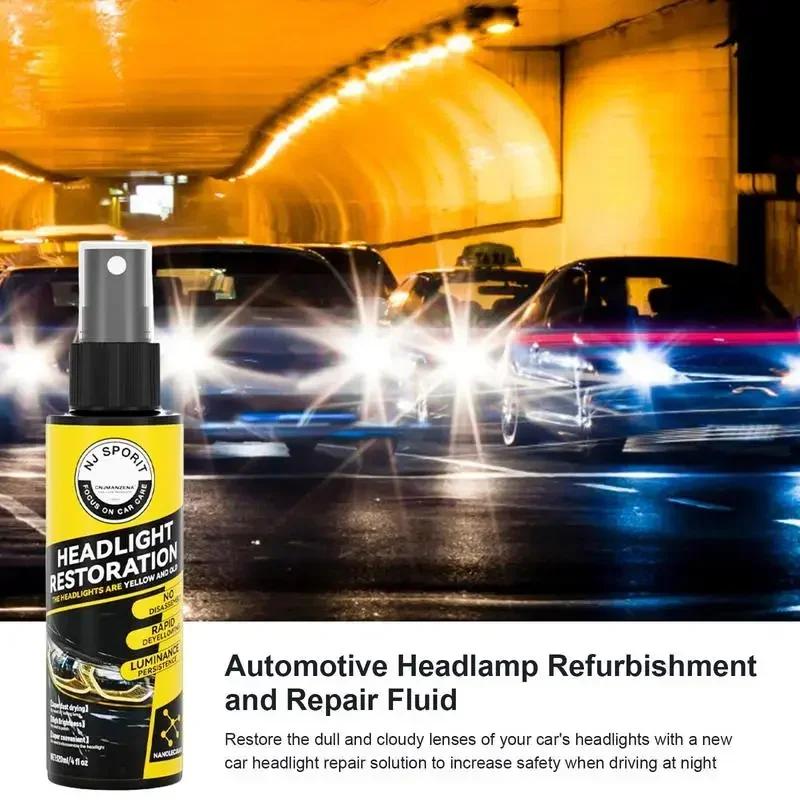 NEUWagenreparaturflüssigkeit Scheinwerferaufbereitung und Autolampen Kratzer und Vergilbung Reinigung Lampenschirm Schnelles Aufhellmittel4