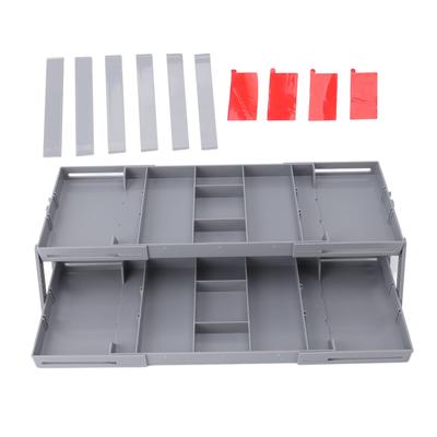 Schubladen-Organizer, einreihig, erweiterbar, faltbar, Schmuck-Organizer, Tablett, Ohrring-Aufbewahrungsvitrine