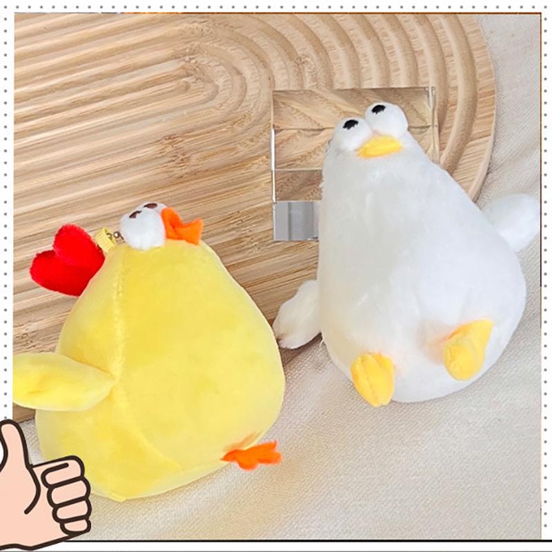 Niedliches hockendes Hühnchen Plüschpuppe Schlüsselanhänger Cheer Ente Taschenanhänger Greifautomat Puppe
