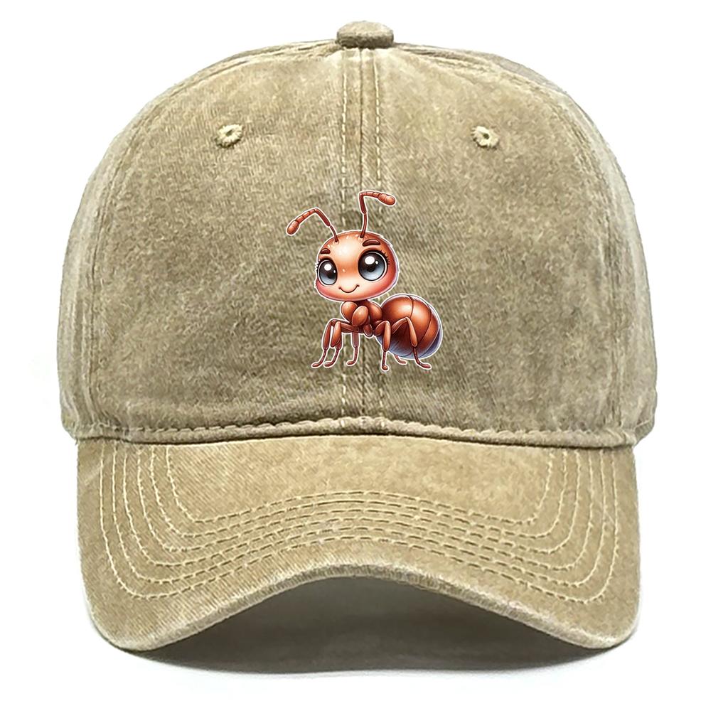Unisex Snapback Baseballkappe Niedliche 3D Ameisen-Aufdruck Sportkappe Gemütlich Nicht elastisch Verstellbar Sonnenhut Perfekt für Geschenke Einheitsgröße