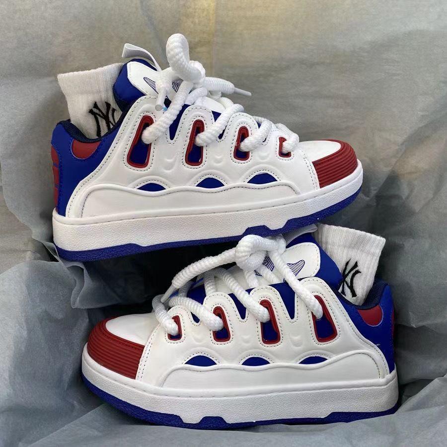 Men Women Sneakers Fashion Platform Vulcanize Shoes Luxury Leather Casual Shoes Mens Tennis Shoes Couple Sports Running Footwear