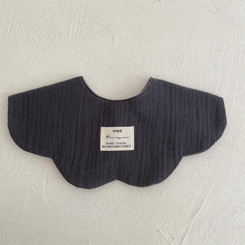 Pure Cotton Korean-Style Baby Drool Bib - Lightweight, Absorbent, Anti-Spit Up, Petal Design