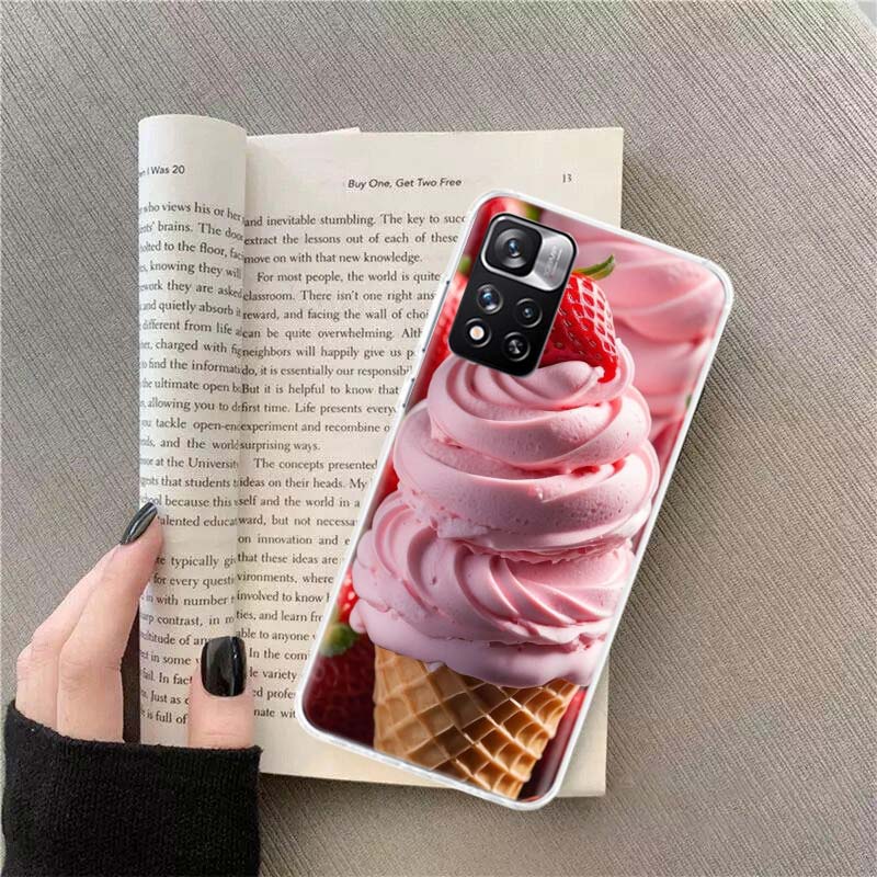 Colorful Ice Cream and Popsicles Phone Case For Redmi Note 13 12 Pro Plus 14 15 Pro 5G 11 11T 11E 11S 10 Pro 10S 9 9S Cover Cell